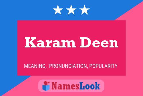 ملصق اسم Karam Deen