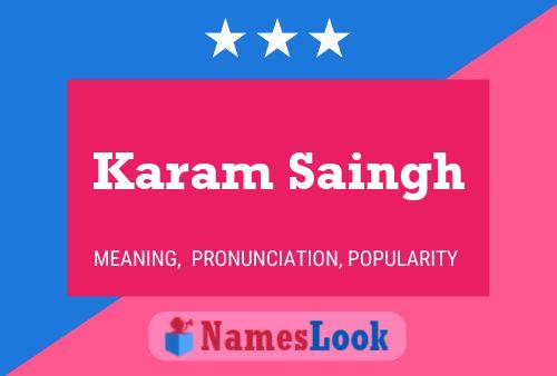 ملصق اسم Karam Saingh