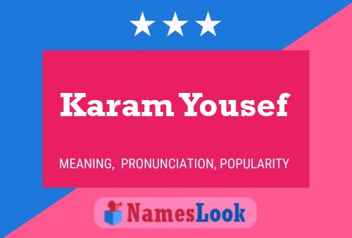 ملصق اسم Karam Yousef