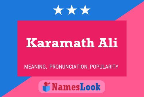 ملصق اسم Karamath Ali