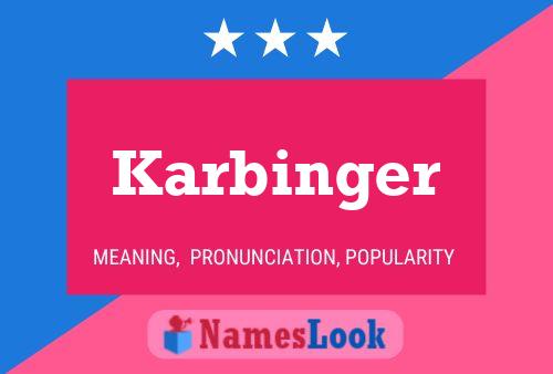 ملصق اسم Karbinger