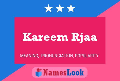 ملصق اسم Kareem Rjaa