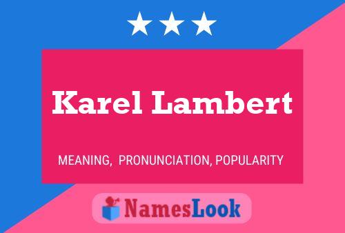 ملصق اسم Karel Lambert