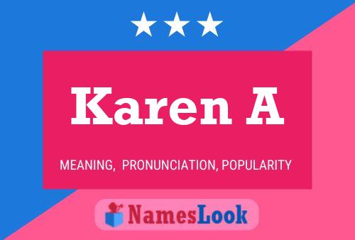 ملصق اسم Karen A