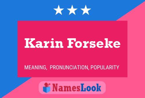 ملصق اسم Karin Forseke