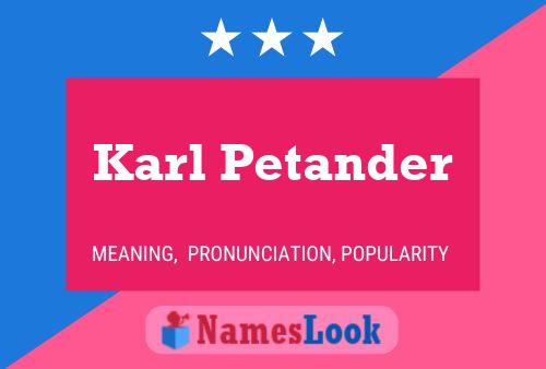 ملصق اسم Karl Petander