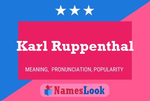 ملصق اسم Karl Ruppenthal