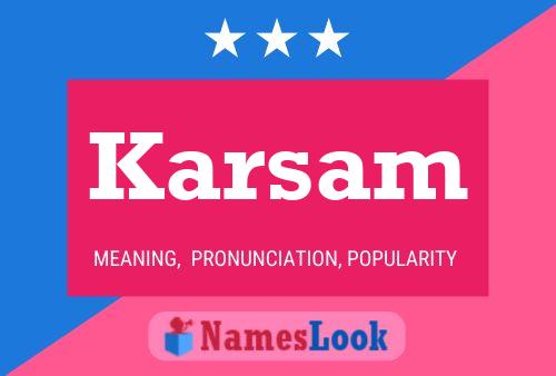 ملصق اسم Karsam