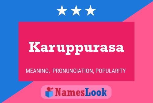 ملصق اسم Karuppurasa