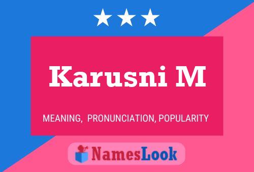 ملصق اسم Karusni M