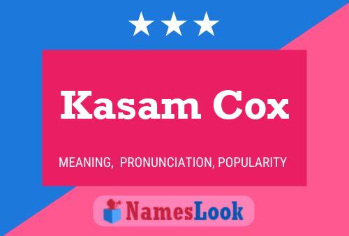 ملصق اسم Kasam Cox