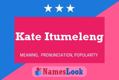 ملصق اسم Kate Itumeleng