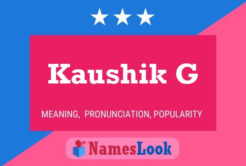 ملصق اسم Kaushik G