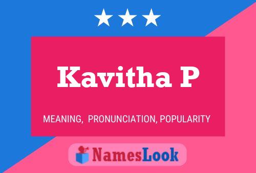 ملصق اسم Kavitha P