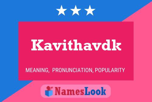 ملصق اسم Kavithavdk