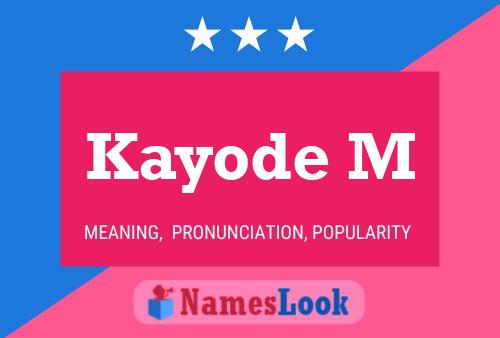 ملصق اسم Kayode M