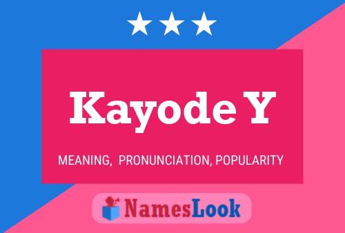 ملصق اسم Kayode Y