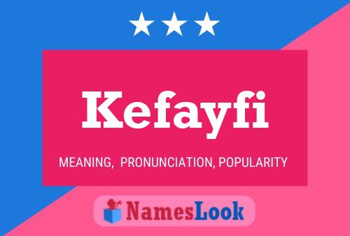 ملصق اسم Kefayfi