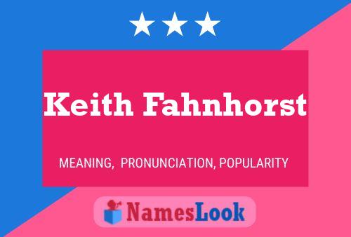 ملصق اسم Keith Fahnhorst