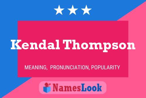 ملصق اسم Kendal Thompson