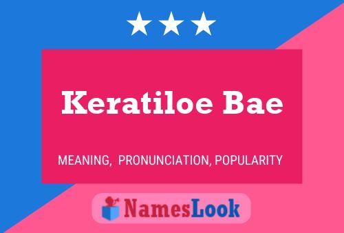 ملصق اسم Keratiloe Bae