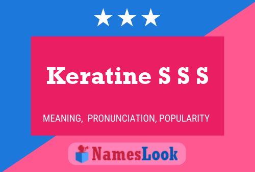 ملصق اسم Keratine S S S