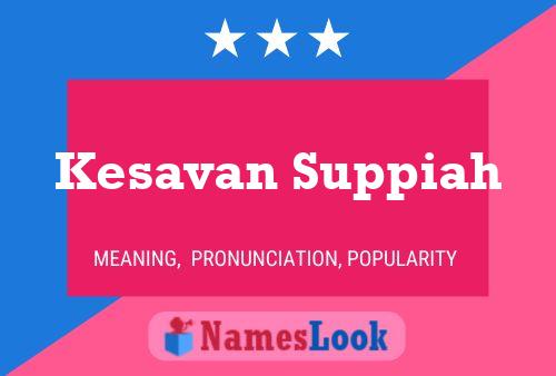 ملصق اسم Kesavan Suppiah