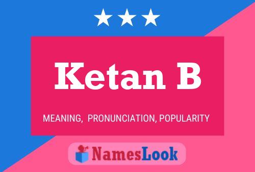 ملصق اسم Ketan B