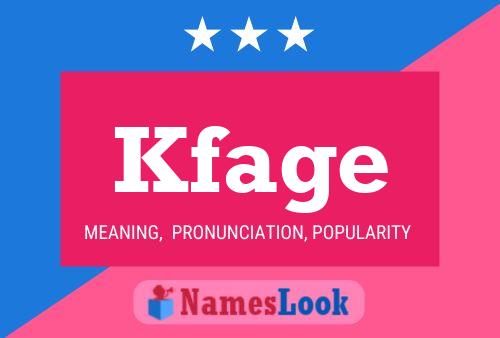 ملصق اسم Kfage