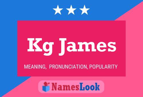 ملصق اسم Kg James