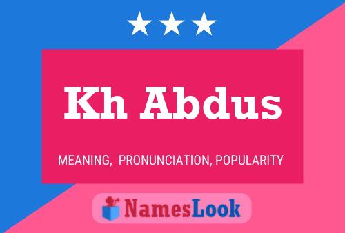 ملصق اسم Kh Abdus