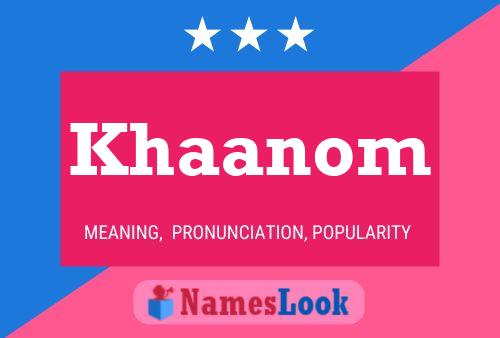 ملصق اسم Khaanom