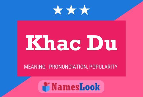 ملصق اسم Khac Du