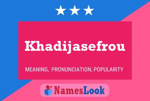 ملصق اسم Khadijasefrou