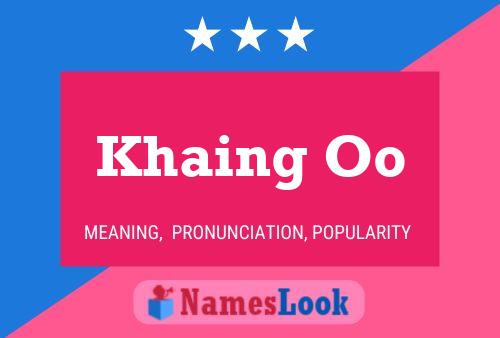 ملصق اسم Khaing Oo