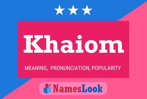 ملصق اسم Khaiom