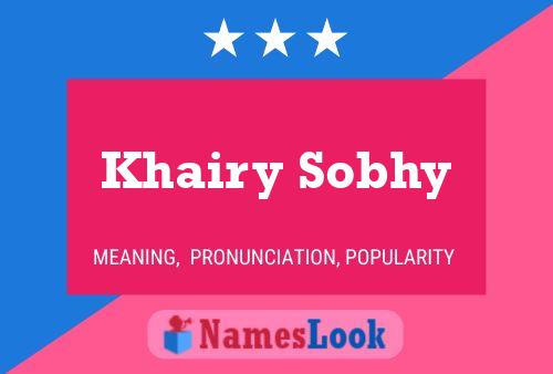 ملصق اسم Khairy Sobhy