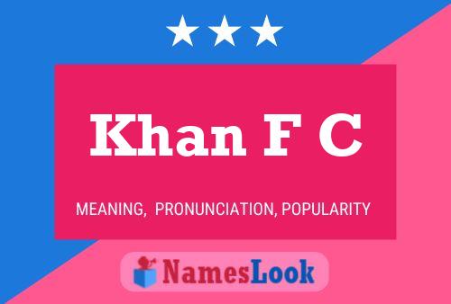 ملصق اسم Khan F C