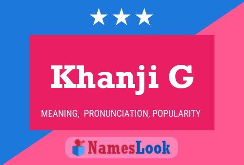 ملصق اسم Khanji G