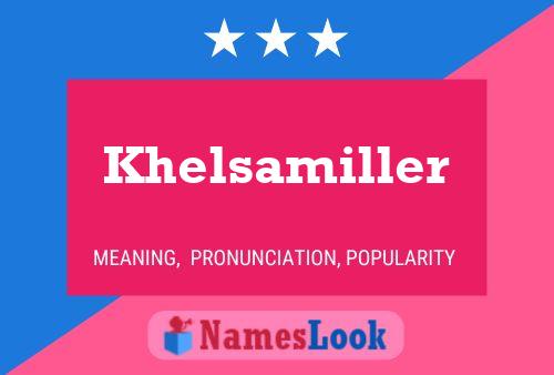 ملصق اسم Khelsamiller