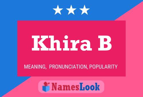 ملصق اسم Khira B