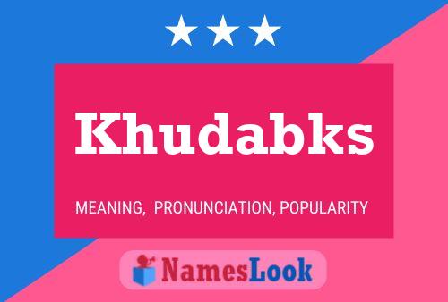 ملصق اسم Khudabks