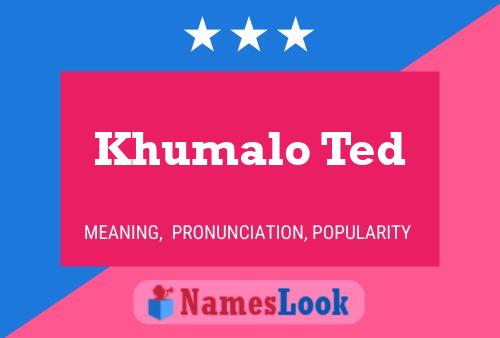 ملصق اسم Khumalo Ted