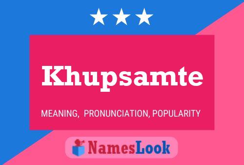 ملصق اسم Khupsamte