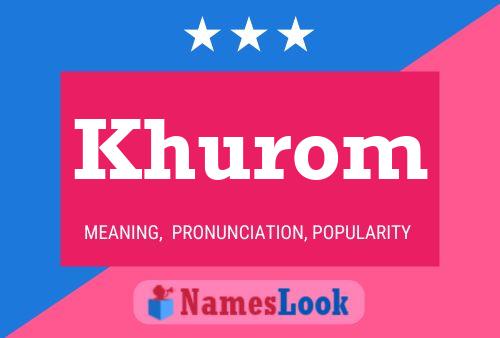 ملصق اسم Khurom