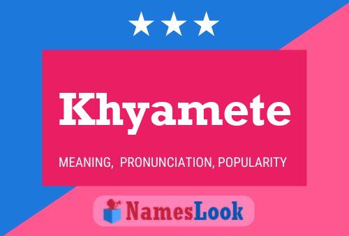 ملصق اسم Khyamete