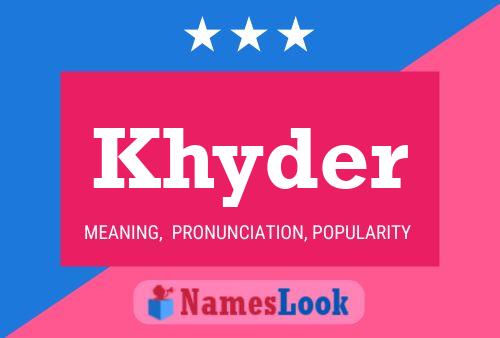 ملصق اسم Khyder