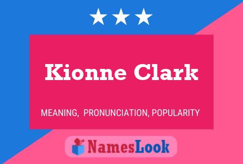 ملصق اسم Kionne Clark