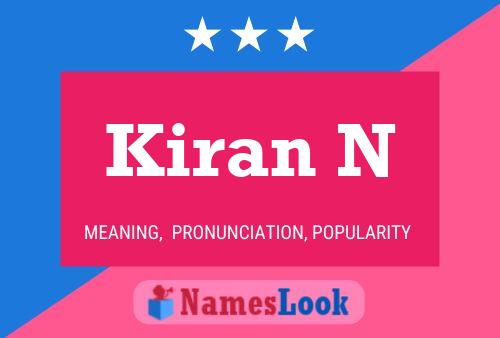 ملصق اسم Kiran N