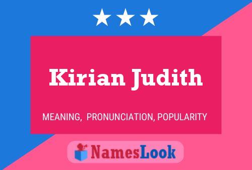 ملصق اسم Kirian Judith